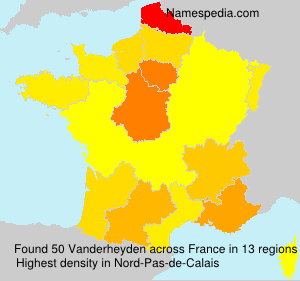 Surname Vanderheyden in France Surname Vanderheyden in France