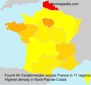 Surname Vandermeulen in France Surname Vandermeulen in France
