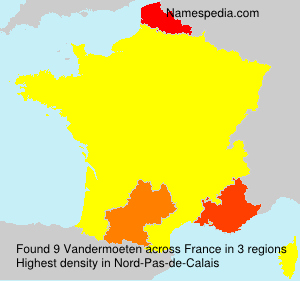 Surname Vandermoeten in France Surname Vandermoeten in France