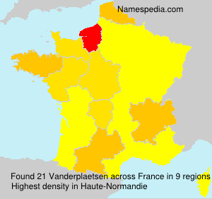Surname Vanderplaetsen in France Surname Vanderplaetsen in France