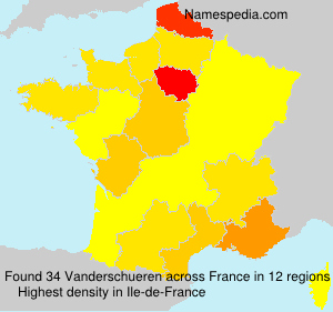 Surname Vanderschueren in France Surname Vanderschueren in France