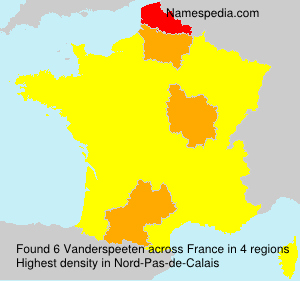 Surname Vanderspeeten in France Surname Vanderspeeten in France