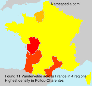 Surname Vandervelde in France Surname Vandervelde in France