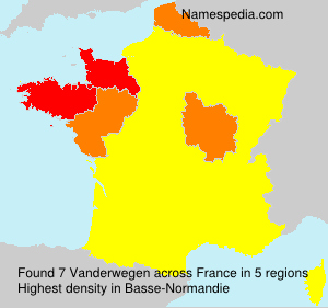 Surname Vanderwegen in France Surname Vanderwegen in France