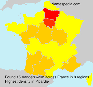 Surname Vanderzwalm in France Surname Vanderzwalm in France