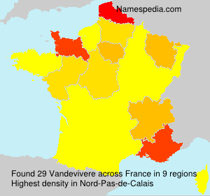 Surname Vandevivere in France Surname Vandevivere in France