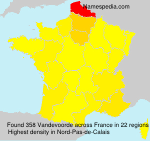 Surname Vandevoorde in France Surname Vandevoorde in France