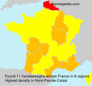 Surname Vandeweeghe in France Surname Vandeweeghe in France