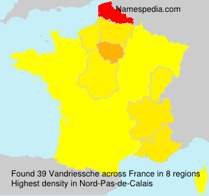 Surname Vandriessche in France Surname Vandriessche in France