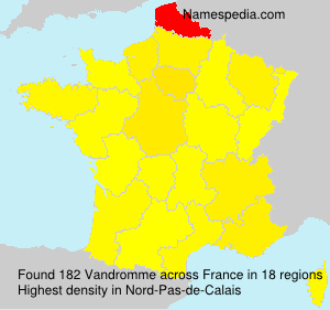 Surname Vandromme in France Surname Vandromme in France