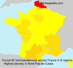 Surname Vanhaesebrouck in France Surname Vanhaesebrouck in France