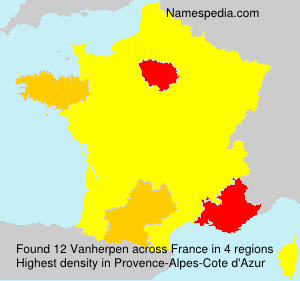 Surname Vanherpen in France Surname Vanherpen in France