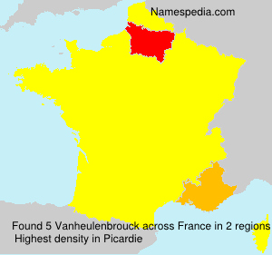 Surname Vanheulenbrouck in France Surname Vanheulenbrouck in France