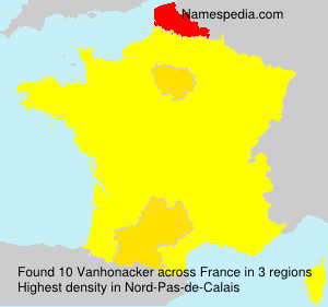 Surname Vanhonacker in France Surname Vanhonacker in France