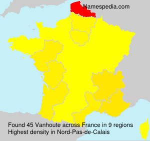 Surname Vanhoute in France Surname Vanhoute in France