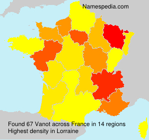 Surname Vanot in France Surname Vanot in France