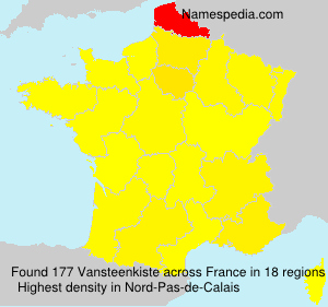 Surname Vansteenkiste in France