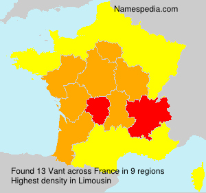 Surname Vant in France Surname Vant in France