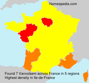 Surname Vanvolsem in France Surname Vanvolsem in France
