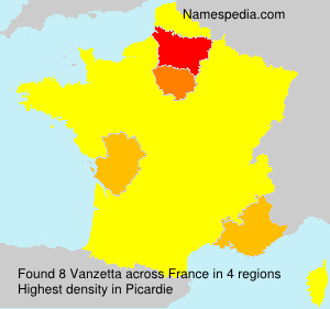Surname Vanzetta in France Surname Vanzetta in France