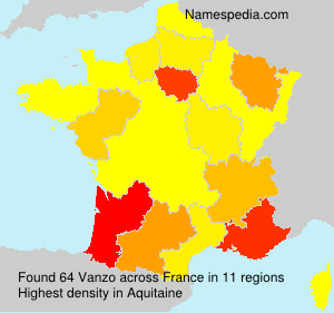 Surname Vanzo in France Surname Vanzo in France