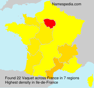 Surname Vaquet in France Surname Vaquet in France