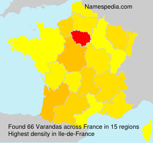 Surname Varandas in France Surname Varandas in France