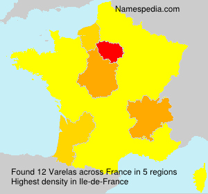 Surname Varelas in France Surname Varelas in France