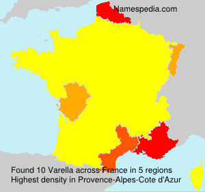 Surname Varella in France Surname Varella in France
