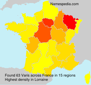 Surname Varis in France Surname Varis in France