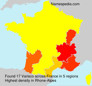 Surname Varisco in France Surname Varisco in France