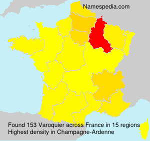 Surname Varoquier in France Surname Varoquier in France