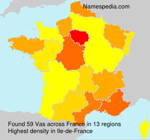 Surname Vas in France Surname Vas in France