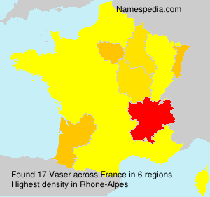 Surname Vaser in France Surname Vaser in France