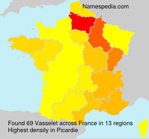Surname Vasselet in France Surname Vasselet in France