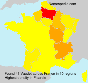 Surname Vaudet in France Surname Vaudet in France