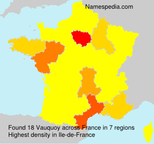 Surname Vauquoy in France Surname Vauquoy in France