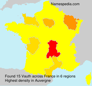 Surname Vauth in France Surname Vauth in France