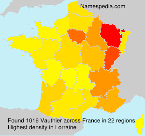 Surname Vauthier in France Surname Vauthier in France