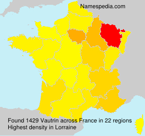 Surname Vautrin in France Surname Vautrin in France