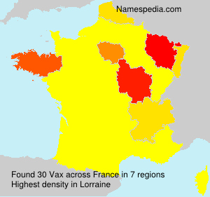 Surname Vax in France Surname Vax in France