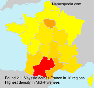 Surname Vayssie in France Surname Vayssie in France