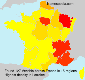 Surname Vecchio in France Surname Vecchio in France