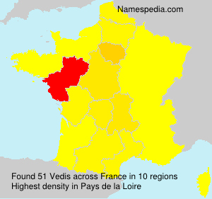 Surname Vedis in France Surname Vedis in France