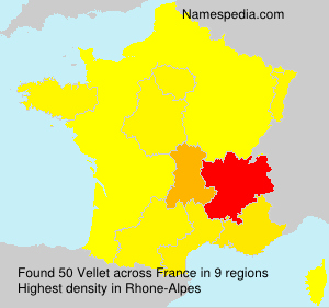 Surname Vellet in France Surname Vellet in France