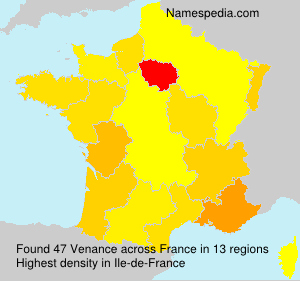 Surname Venance in France Surname Venance in France