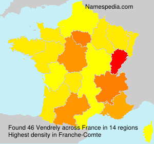 Surname Vendrely in France Surname Vendrely in France