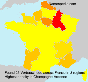 Surname Verbauwhede in France Surname Verbauwhede in France