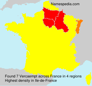 Surname Vercaempt in France Surname Vercaempt in France