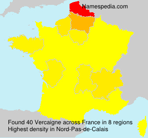 Surname Vercaigne in France Surname Vercaigne in France